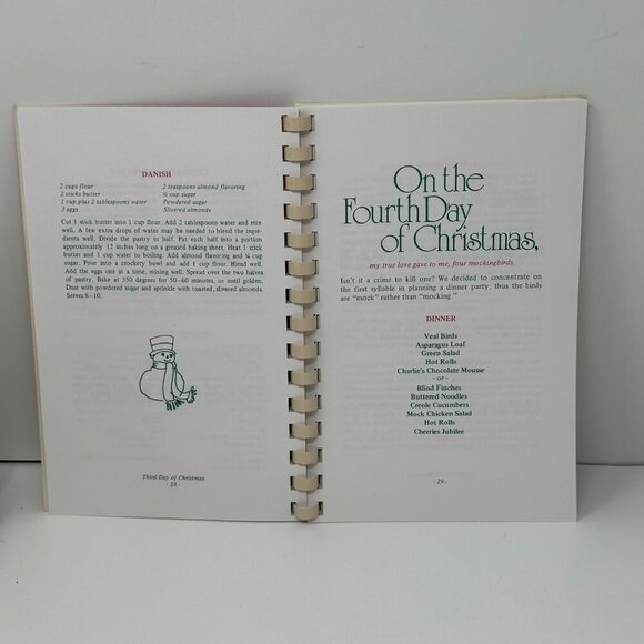 The Twelve Days Of Christmas Cookbook Spiral Bound Holiday Recipes - Picture 8 of 12